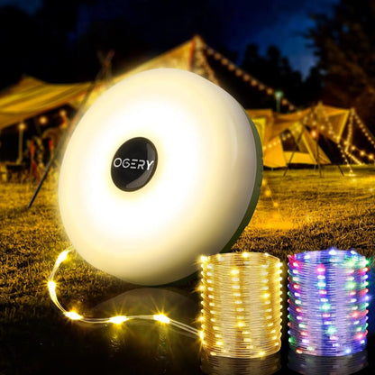 Solar Camping String Lights – 49.2FT Retractable LED