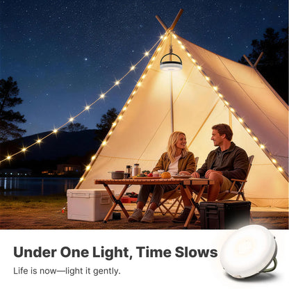 Solar Camping String Lights – 49.2FT Retractable LED
