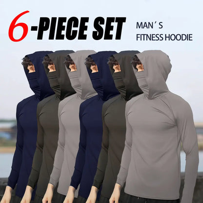 Men's Slim Fit Hoodie Pullover Set