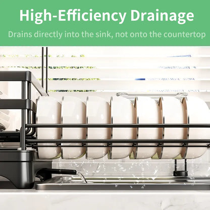 Foldable 2-Tier Dish Drying Rack