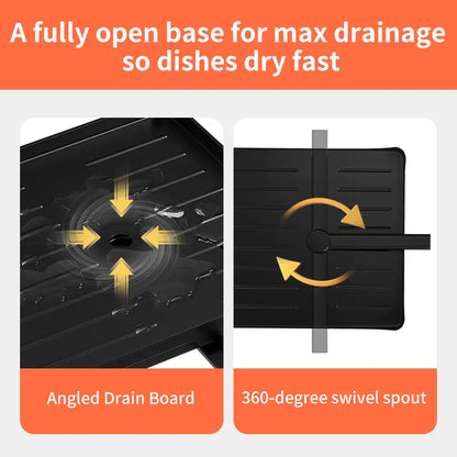 Foldable 2-Tier Dish Drying Rack