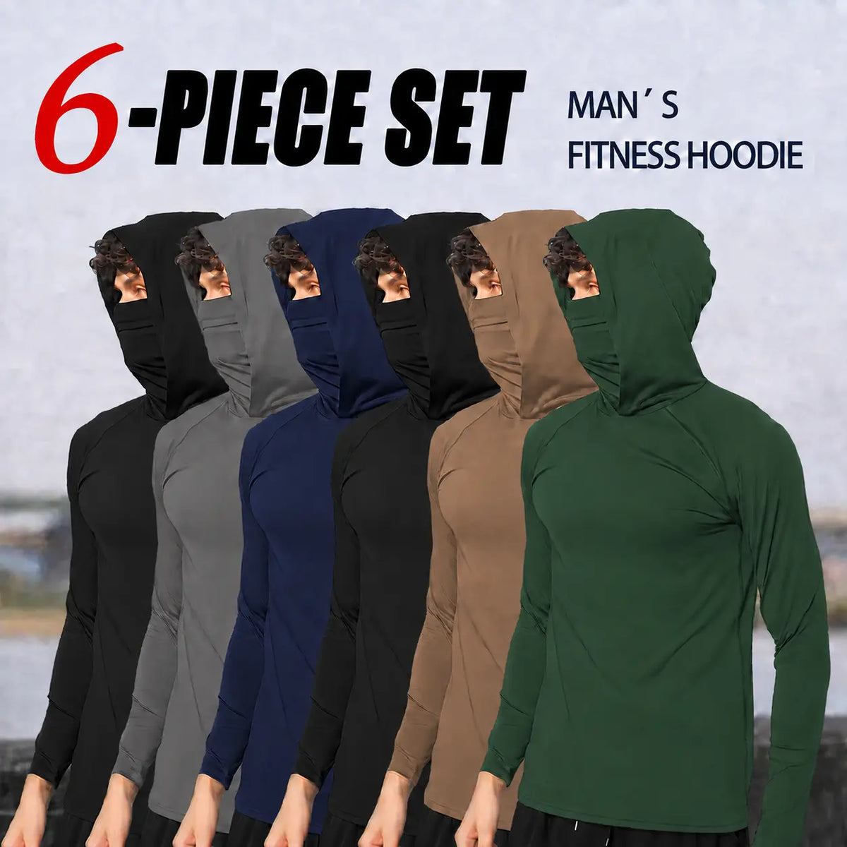 Men's Slim Fit Hoodie Pullover Set
